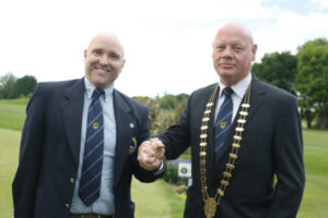 2017 Championship Tynemouth outgoing and incoming Presidents David and Andy